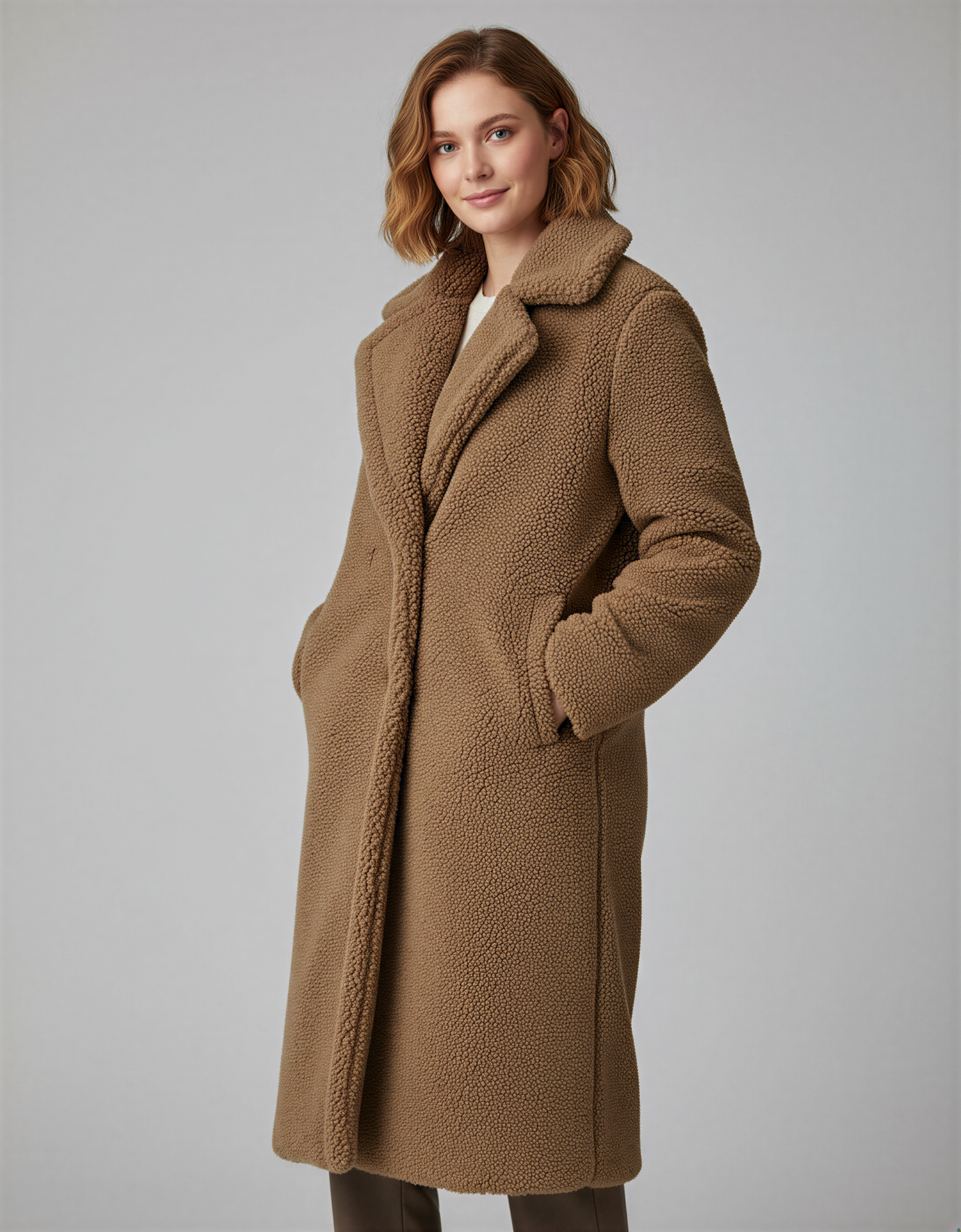 Oversized Teddy Coat for Women – Plush Faux Fur Warm Jacket | Cozy Longline Fleece Outerwear for Winter | Stylish Sherpa-Lined Jacket for Everyday Wear