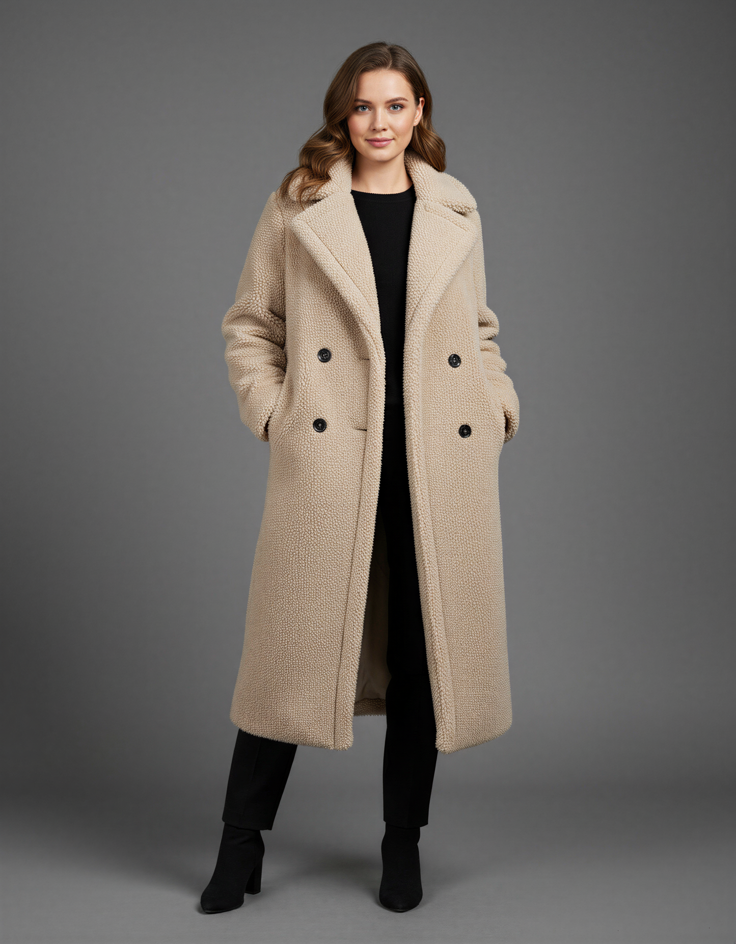 Oversized Teddy Coat for Women – Plush Faux Fur Warm Jacket | Cozy Longline Fleece Outerwear for Winter | Stylish Sherpa-Lined Jacket for Everyday Wear