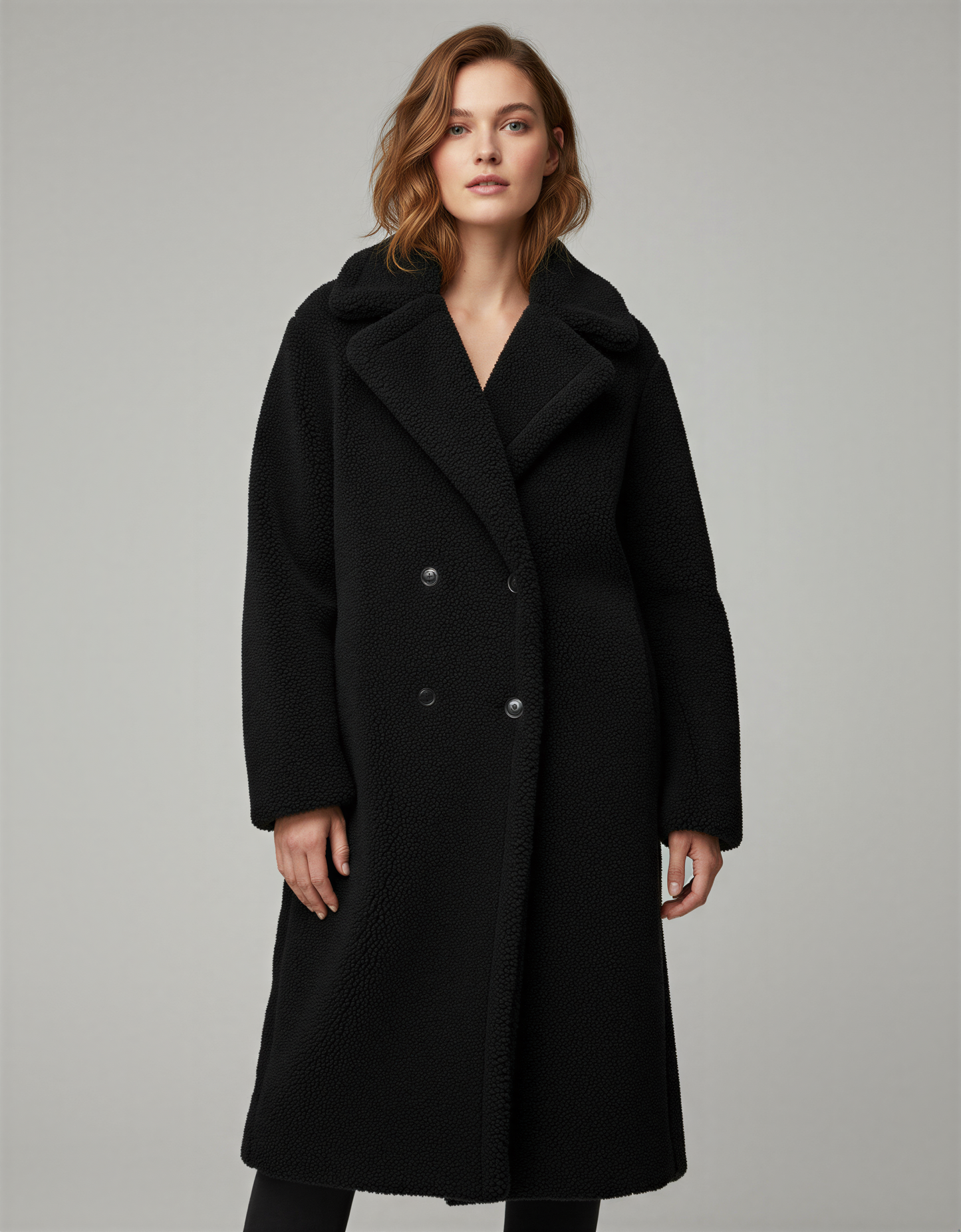 Oversized Teddy Coat for Women – Plush Faux Fur Warm Jacket | Cozy Longline Fleece Outerwear for Winter | Stylish Sherpa-Lined Jacket for Everyday Wear