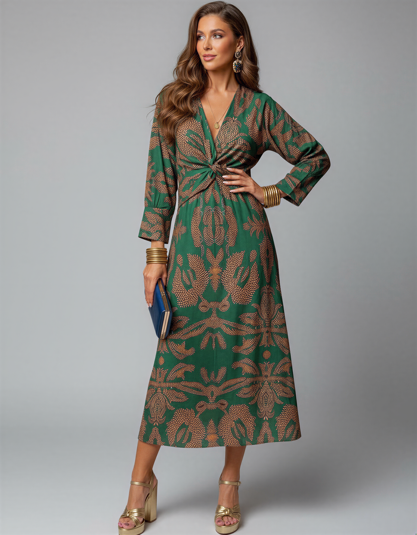 Black Long Sleeve Bodycon Midi Dress – Ruched Evening Party Dress for Women – Elegant Fitted Cocktail Dress