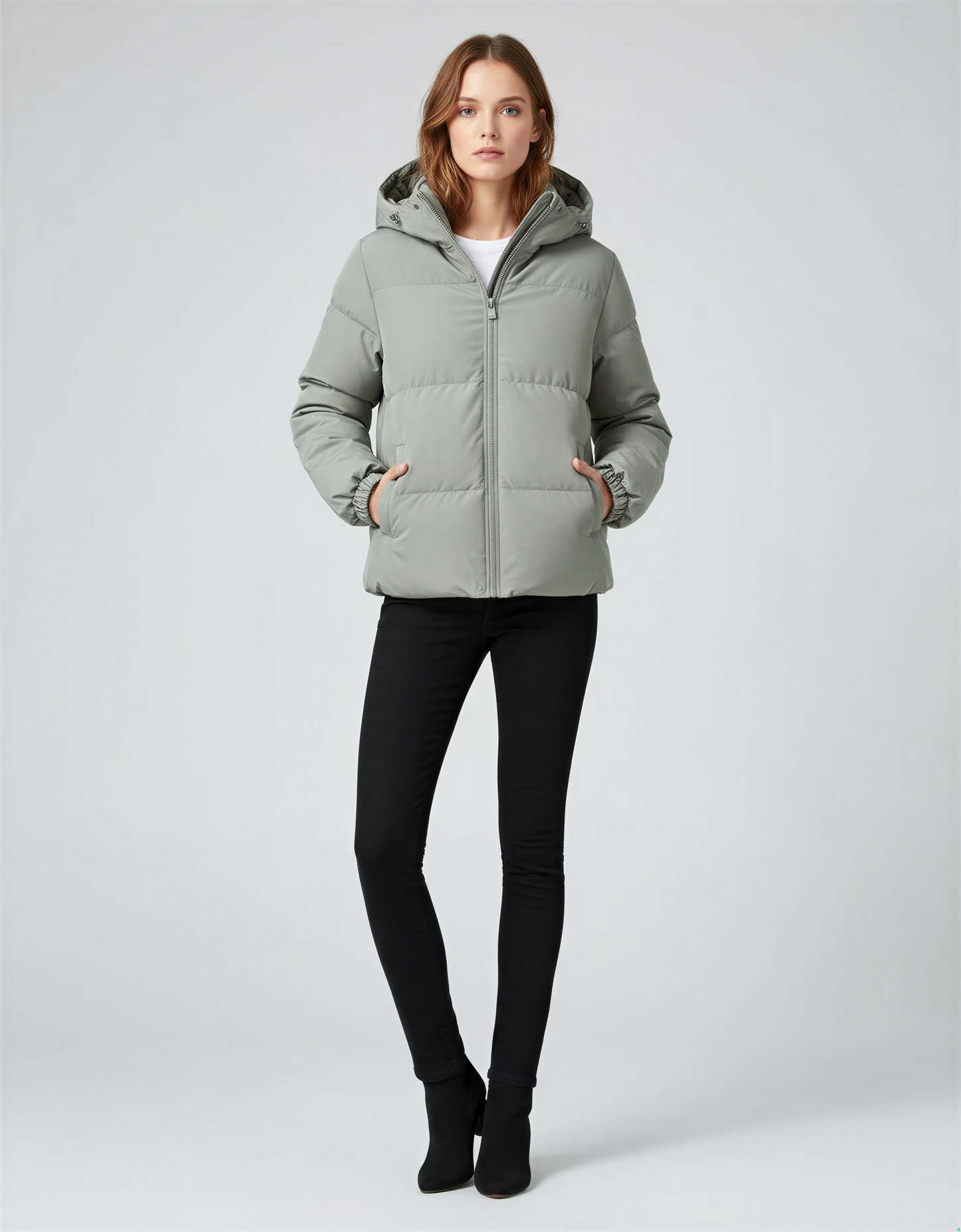 Warm Puffer Jacket with Hood – Stylish and Comfortable Winter Coat for Women – Perfect for Casual Outings and Outdoor Activities