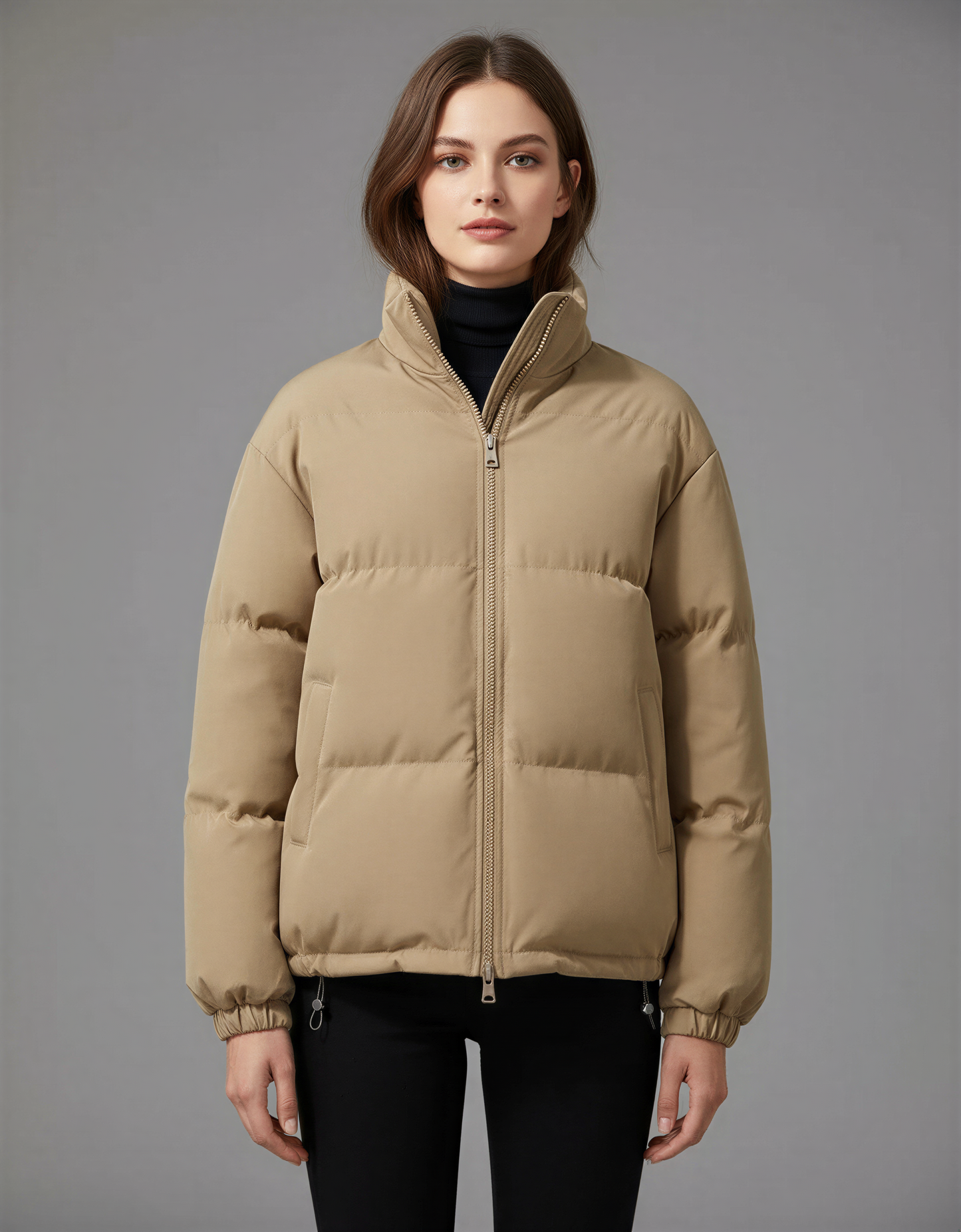 Warm Puffer Jacket with Hood – Stylish and Comfortable Winter Coat for Women – Perfect for Casual Outings and Outdoor Activities