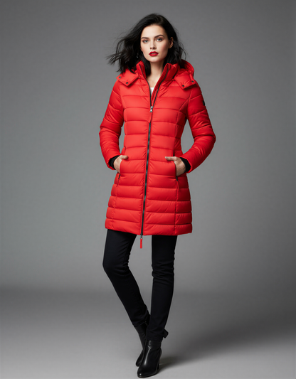 Women's Puffer Jacket | Warm Hooded Winter Coat | Insulated & Waterproof | Cozy Winter Outerwear