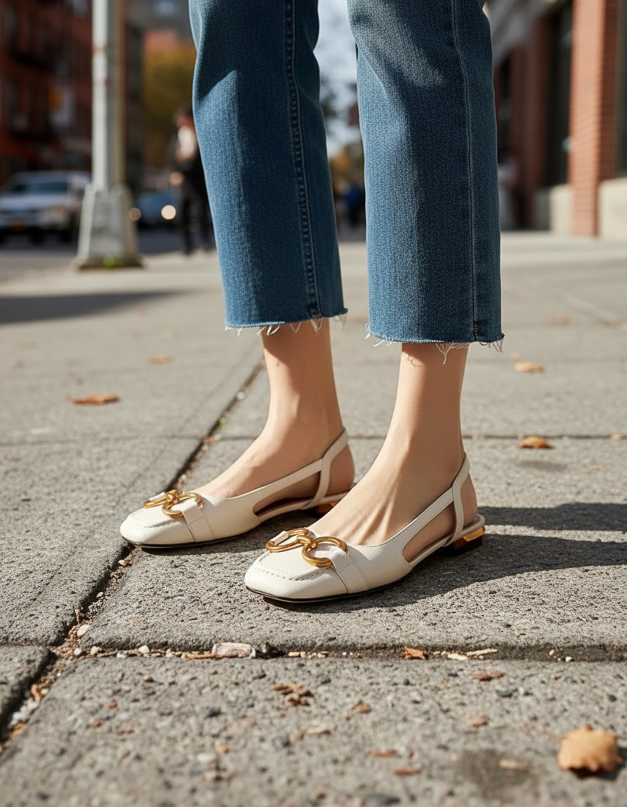 Serena | Orthopedic Leather Buckle Sandals by Zalvare.