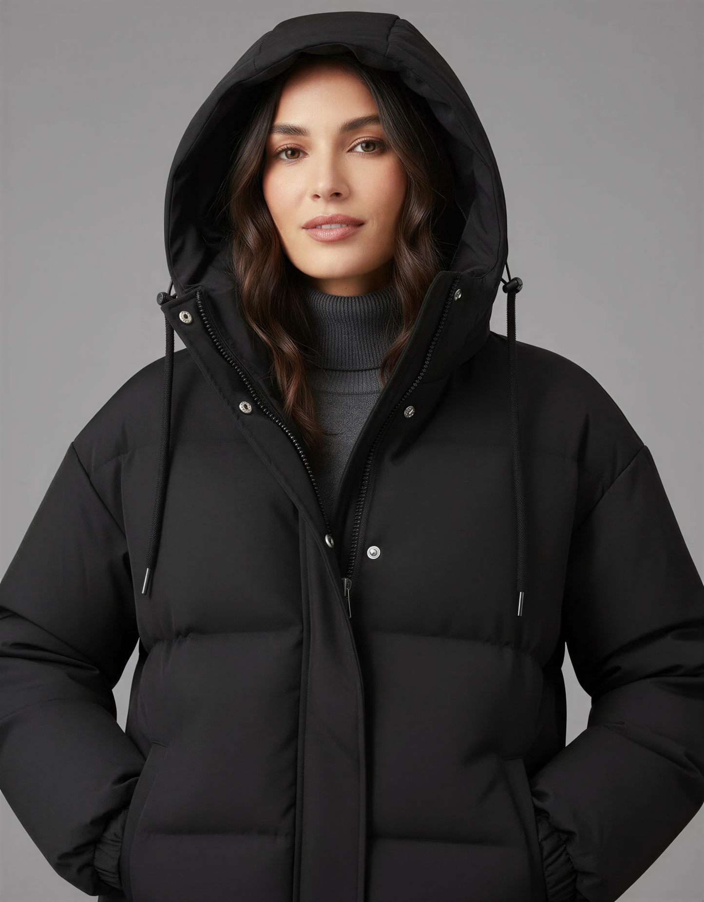 Warm Puffer Jacket with Hood – Stylish and Comfortable Winter Coat for Women – Perfect for Casual Outings and Outdoor Activities