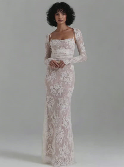 Seraphina Lace Corset Gown Evening Maxi Party Dress | Zalvare