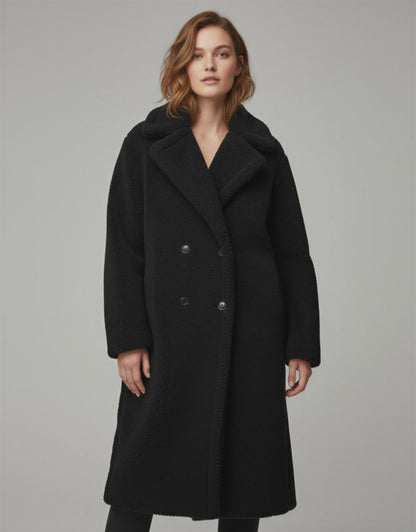 Oversized Teddy Coat for Women – Plush Faux Fur Warm Jacket | Cozy Longline Fleece Outerwear for Winter | Stylish Sherpa-Lined Jacket for Everyday Wear