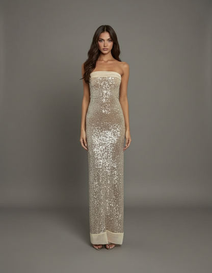 Sequin Open-Back Mermaid Dress – Glitter Dress