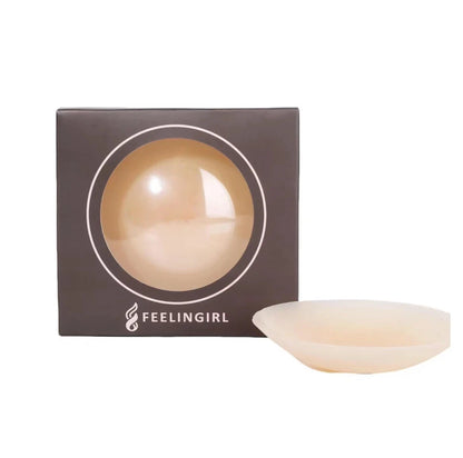 Silicone Self-Adhesive Bra – Lightweight, Skin-Tone, Backless, Size M – Evening