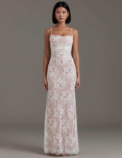 Seraphina Lace Corset Gown Evening Maxi Party Dress | Zalvare